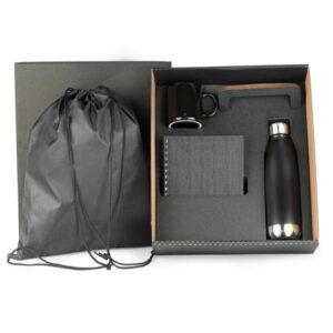 Kit Caderno e Acessórios Personalizado - MKT-9039W para Brindes de Eventos e Feiras da Zen Brindes.