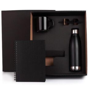 Kit Caderno e Acessórios Personalizado - MKT-9047R para Brindes de Eventos e Feiras da Zen Brindes.