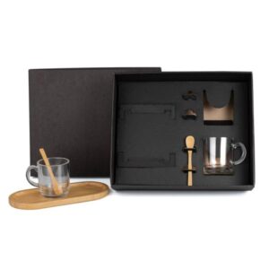 Kit Café 5 Peças Personalizado para Eventos Corporativos - MKT-90257 para Brindes de Eventos e Feiras da Zen Brindes.