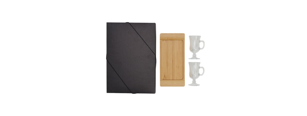 Kit Cafezinho 3 Peças Personalizado - MKT-90186 para Brindes de Eventos e Feiras da Zen Brindes.