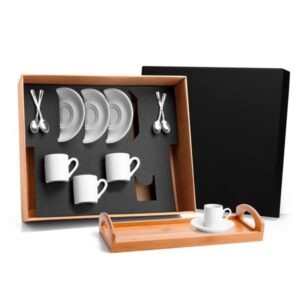 Kit Cafézinho Personalizado 13 Peças - MKT-90095 para Brindes de Eventos e Feiras da Zen Brindes.
