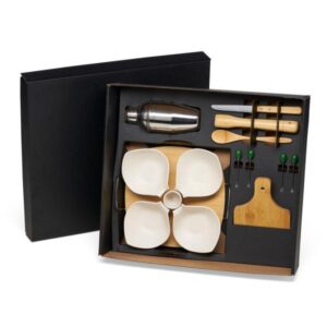 Kit Caipirinha Personalizado com Petisqueira 15 Peças - MKT-9016C para Brindes de Eventos e Feiras da Zen Brindes.