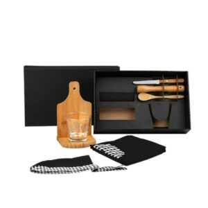 Kit Caipirinha em Bambu Personalizado 8 Peças - MKE-01463 para Brindes de Eventos e Feiras da Zen Brindes.