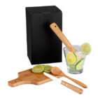 Kit Caipirinha em Bambu Personalizado - MKC-00263 para Brindes de Eventos e Feiras da Zen Brindes.