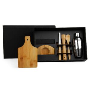 Kit Caipirinha em Bambu Personalizado - MKE-00423 para Brindes de Eventos e Feiras da Zen Brindes.