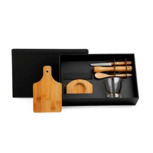 Kit Caipirinha em Bambu Personalizado para Eventos - MKE-00463 para Brindes de Eventos e Feiras da Zen Brindes.