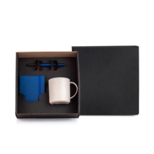 Kit Caneca Caderneta e Caneta Personalizado - MKT-9041J para Brindes de Eventos e Feiras da Zen Brindes.