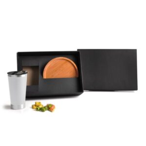 Kit Cerveja e Petisco Personalizado - MKT-90302 para Brindes de Eventos e Feiras da Zen Brindes.