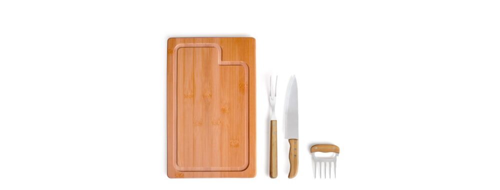 Kit Churrasco 4 Peças Personalizado - MKT-90308 para Brindes de Eventos e Feiras da Zen Brindes.