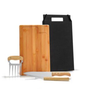 Kit Churrasco 4 Peças Personalizado - MKT-90308 para Brindes de Eventos e Feiras da Zen Brindes.