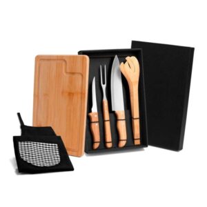 Kit Churrasco 6 Peças Personalizado - MME-04803 para Brindes de Eventos e Feiras da Zen Brindes.