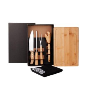 Kit Churrasco 6 Peças Personalizado - MME-04813 para Brindes de Eventos e Feiras da Zen Brindes.