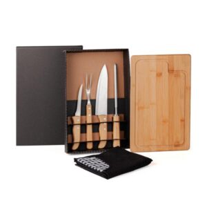 Kit Churrasco 6 Peças Personalizado - MME-04823 para Brindes de Eventos e Feiras da Zen Brindes.