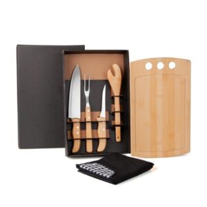Kit Churrasco 6 Peças Personalizado - MME-21803 para Brindes de Eventos e Feiras da Zen Brindes.