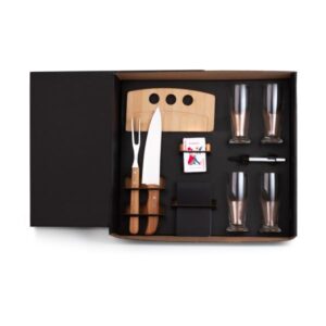 Kit Churrasco Cerveja e Baralho Personalizado - MKT-9040Y para Brindes de Eventos e Feiras da Zen Brindes.