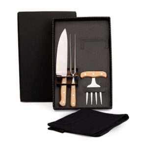 Kit Churrasco Personalizado 4 Peças - MKT-90179 para Brindes de Eventos e Feiras da Zen Brindes.