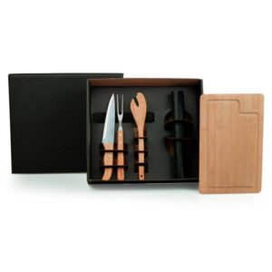 Kit Churrasco Personalizado 5 Peças - MKT-90223 para Brindes de Eventos e Feiras da Zen Brindes.