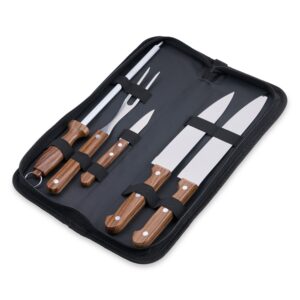 Kit Churrasco Personalizado 5 Peças - X08016 para Brindes de Eventos e Feiras da Zen Brindes.