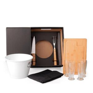 Kit Churrasco Personalizado 9 Peças - MKT-90229 para Brindes de Eventos e Feiras da Zen Brindes.