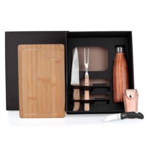 Kit Churrasco Personalizado com Garrafa e Canivete - MKT-9025I para Brindes de Eventos e Feiras da Zen Brindes.