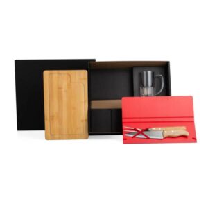 Kit Churrasco com Caneca Personalizado - MKT-9019Y para Brindes de Eventos e Feiras da Zen Brindes.