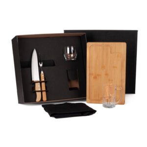 Kit Churrasco e Cerveja e Whisky 6 Peças Personalizado - MKT-90061 para Brindes de Eventos e Feiras da Zen Brindes.