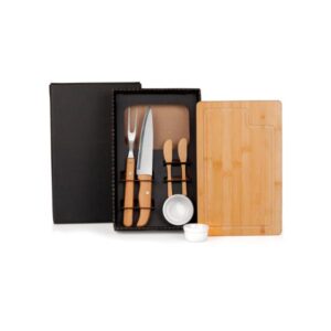 Kit Churrasco e Petisco Personalizado 7 Peças - MME-19663 para Brindes de Eventos e Feiras da Zen Brindes.