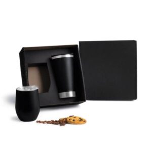 Kit Copos Térmicos Personalizado Inox 340 e 500 ml - MKT-90297 para Brindes de Eventos e Feiras da Zen Brindes.