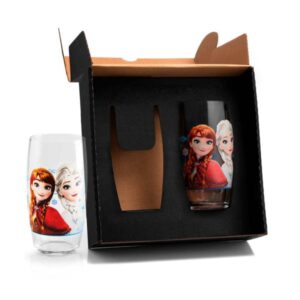 Kit Copos Vidro 300 ml Frozen Personalizado - MVI-00332-455 para Brindes de Eventos e Feiras da Zen Brindes.