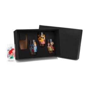 Kit Copos Vidro 300 ml Princesas Disney Personalizado - MVI-00334-456 para Brindes de Eventos e Feiras da Zen Brindes.
