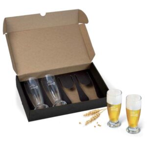 Kit Copos Vidro Personalizado 200 ml 4 Peças - MVI-00224 para Brindes de Eventos e Feiras da Zen Brindes.