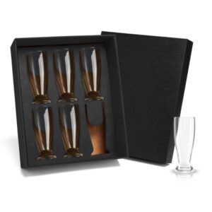 Kit Copos Vidro Personalizado 200 ml 6 Peças - MVI-00226 para Brindes de Eventos e Feiras da Zen Brindes.