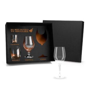 Kit Copos de Vidro 4 Peças Personalizado - MKT-90016 para Brindes de Eventos e Feiras da Zen Brindes.