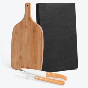 Kit Cozinha em Bambu Personalizado 3 Peças - MMB-33063 para Brindes de Eventos e Feiras da Zen Brindes.