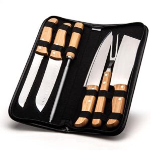 Kit Facas Personalizado 7 Peças para Eventos Corporativos - MPB-00253 para Brindes de Eventos e Feiras da Zen Brindes.