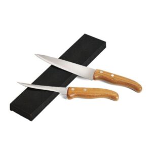 Kit Facas Personalizado em Bambu Special Line 2 Peças - MKF-90513 para Brindes de Eventos e Feiras da Zen Brindes.