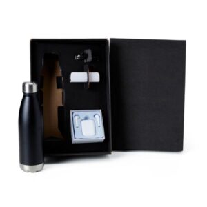 Kit Fone Bluetooth Personalizado Carregador e Garrafa - MKT-90267 para Brindes de Eventos e Feiras da Zen Brindes.