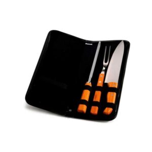 Kit Garfo Faca e Chaira em Bambu Personalizado - MPB-00123 para Brindes de Eventos e Feiras da Zen Brindes.