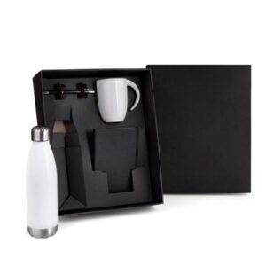 Kit Garrafa e Acessórios 4 Peças Personalizado - MKT-90277 para Brindes de Eventos e Feiras da Zen Brindes.