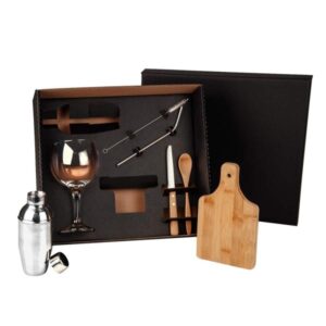 Kit Gin e Drinks 7 Peças Personalizado - MKT-90190 para Brindes de Eventos e Feiras da Zen Brindes.