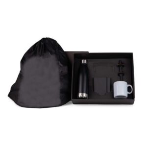 Kit Mochila e Acessórios 5 Peças Personalizado - MKT-9036E para Brindes de Eventos e Feiras da Zen Brindes.