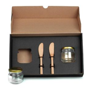 Kit Patê e Geléia 4 Peças Personalizado - MKT-90131 para Brindes de Eventos e Feiras da Zen Brindes.