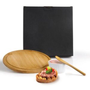 Kit Personalizado para Petiscos em Bambu 3 Peças - MPD-15303 para Brindes de Eventos e Feiras da Zen Brindes.
