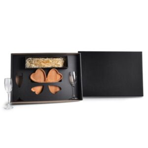 Kit Petisco e Champagne 3 Peças Personalizado - MKT-90005 para Brindes de Eventos e Feiras da Zen Brindes.