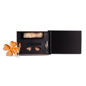 Kit Petisco e Champagne 3 Peças Personalizado - MKT-90337 para Brindes de Eventos e Feiras da Zen Brindes.
