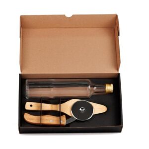 Kit Pizza Personalizado com Cortador e Espátula - MKT-90074 para Brindes de Eventos e Feiras da Zen Brindes.