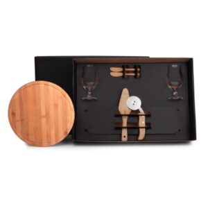 Kit Pizza e Cerveja Personalizado 9 Peças - MKT-9035A para Brindes de Eventos e Feiras da Zen Brindes.