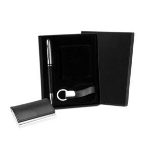 Kit Porta Cartão Personalizado com Caneta em Metal - MXP-31871 para Brindes de Eventos e Feiras da Zen Brindes.