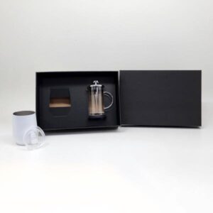 Kit Prensa Francesa e Copo Térmico Personalizado - MKT-90335 para Brindes de Eventos e Feiras da Zen Brindes.