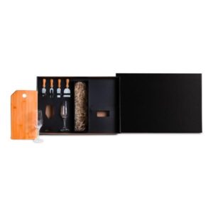 Kit Queijo e Champagne 7 Peças Personalizado - MKT-90343 para Brindes de Eventos e Feiras da Zen Brindes.